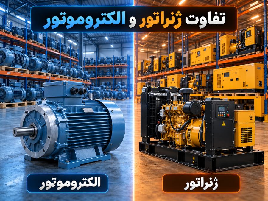 تفاوت الکتروموتور و ژنراتور